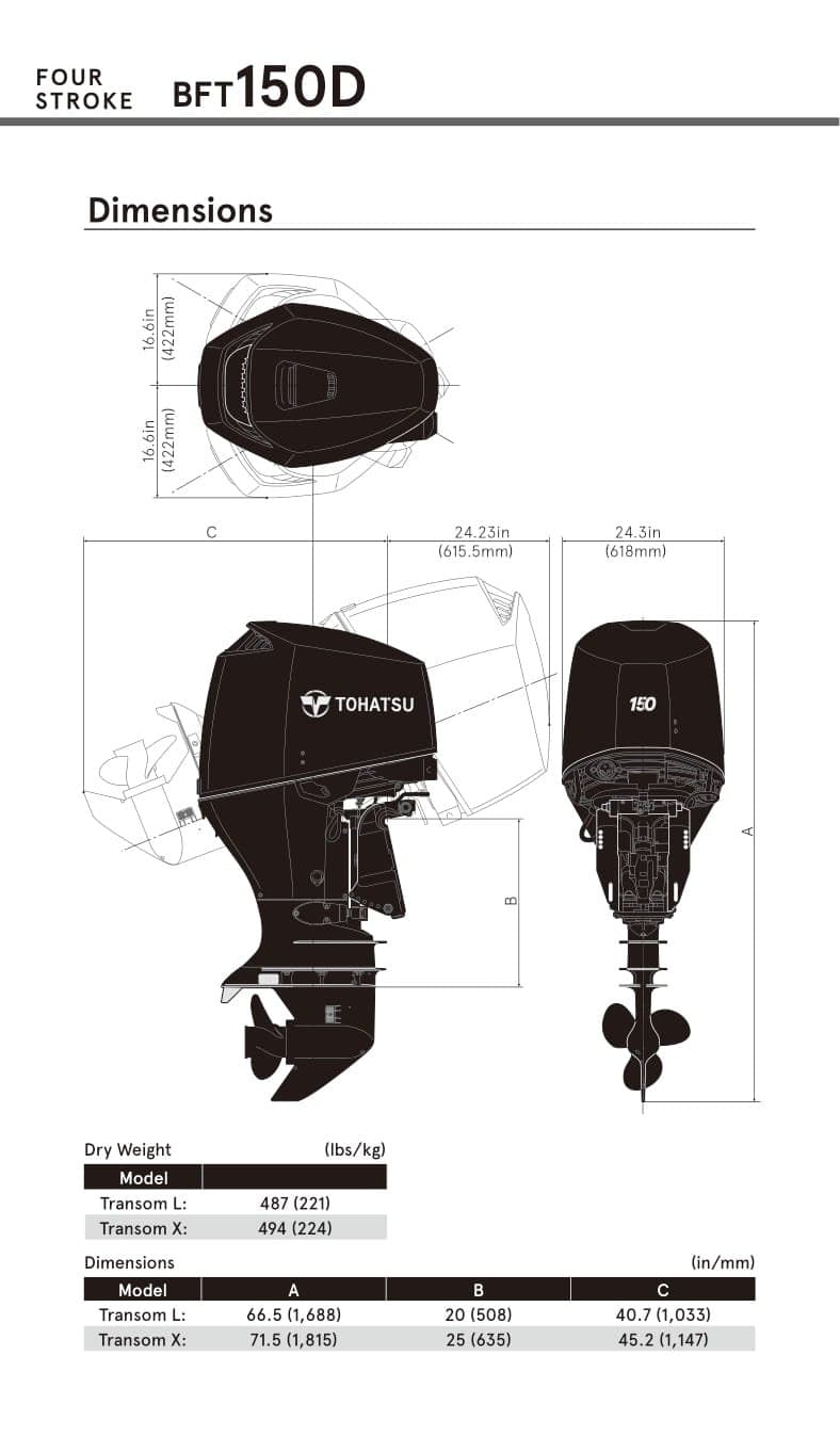 Tohatsu MFS150 150 HP Dıştan Takma Deniz Motoru - Görsel 3