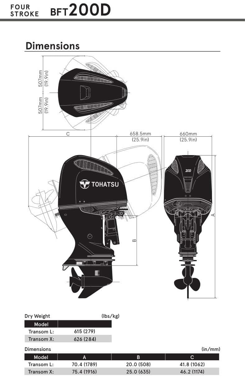 Tohatsu MFS200 200 HP Dıştan Takma Deniz Motoru - Görsel 3